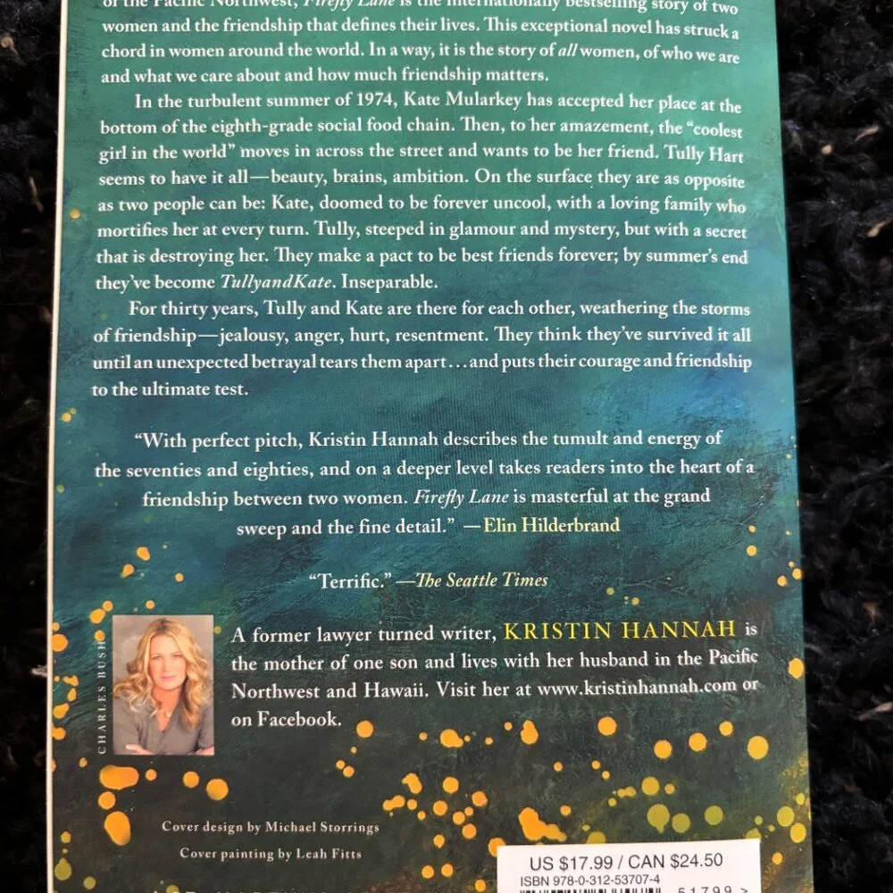 Firefly Lane Novel - Teal & Yellow Cover